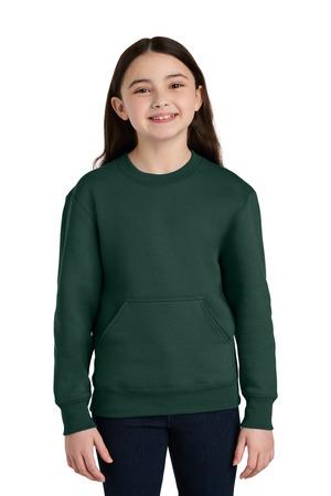Port & Co Youth Core Fleece Crewneck Pocket Sweatshirt PC78YPKT 10