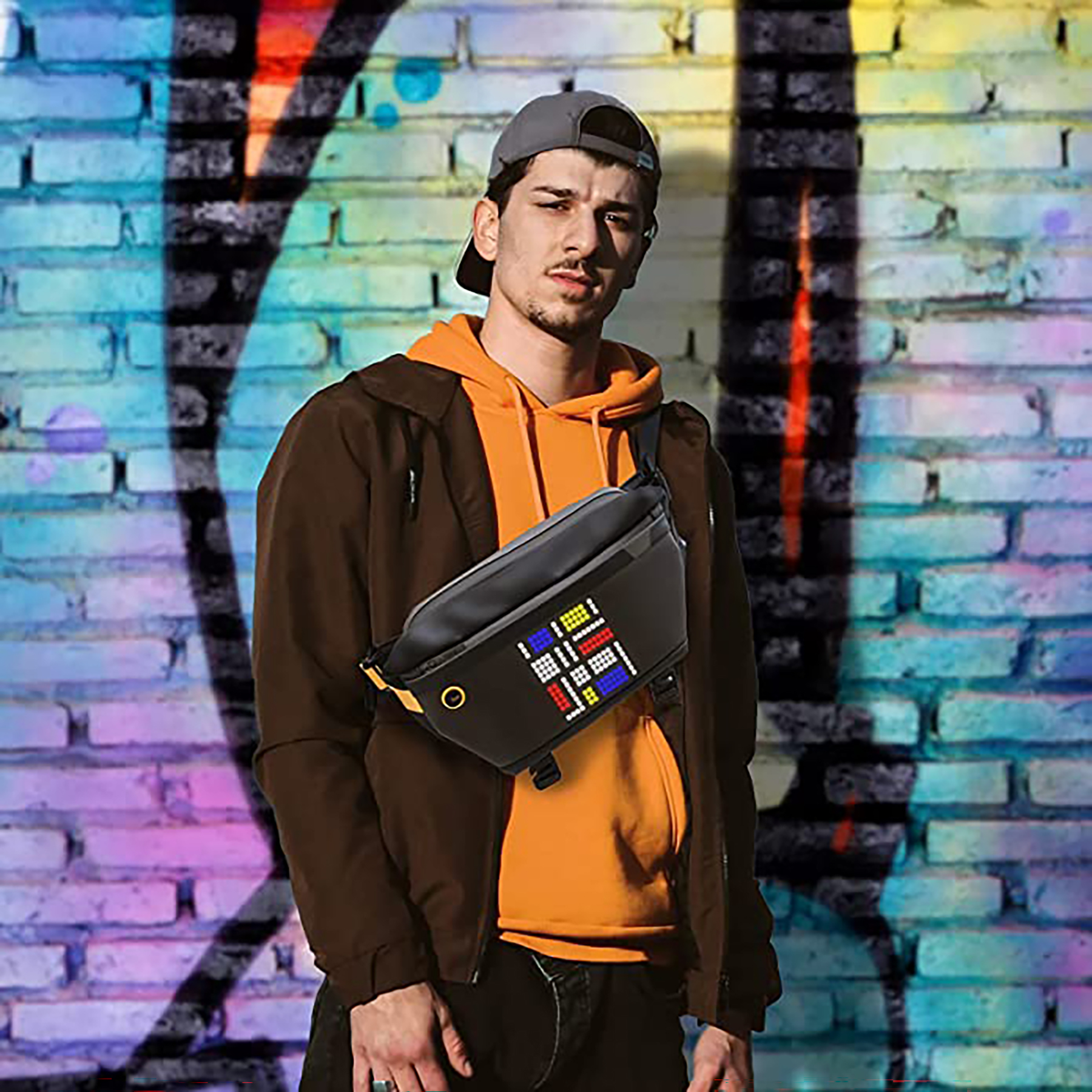 LED Display Waterproof Travel/Cycling Crossbody Bag 3