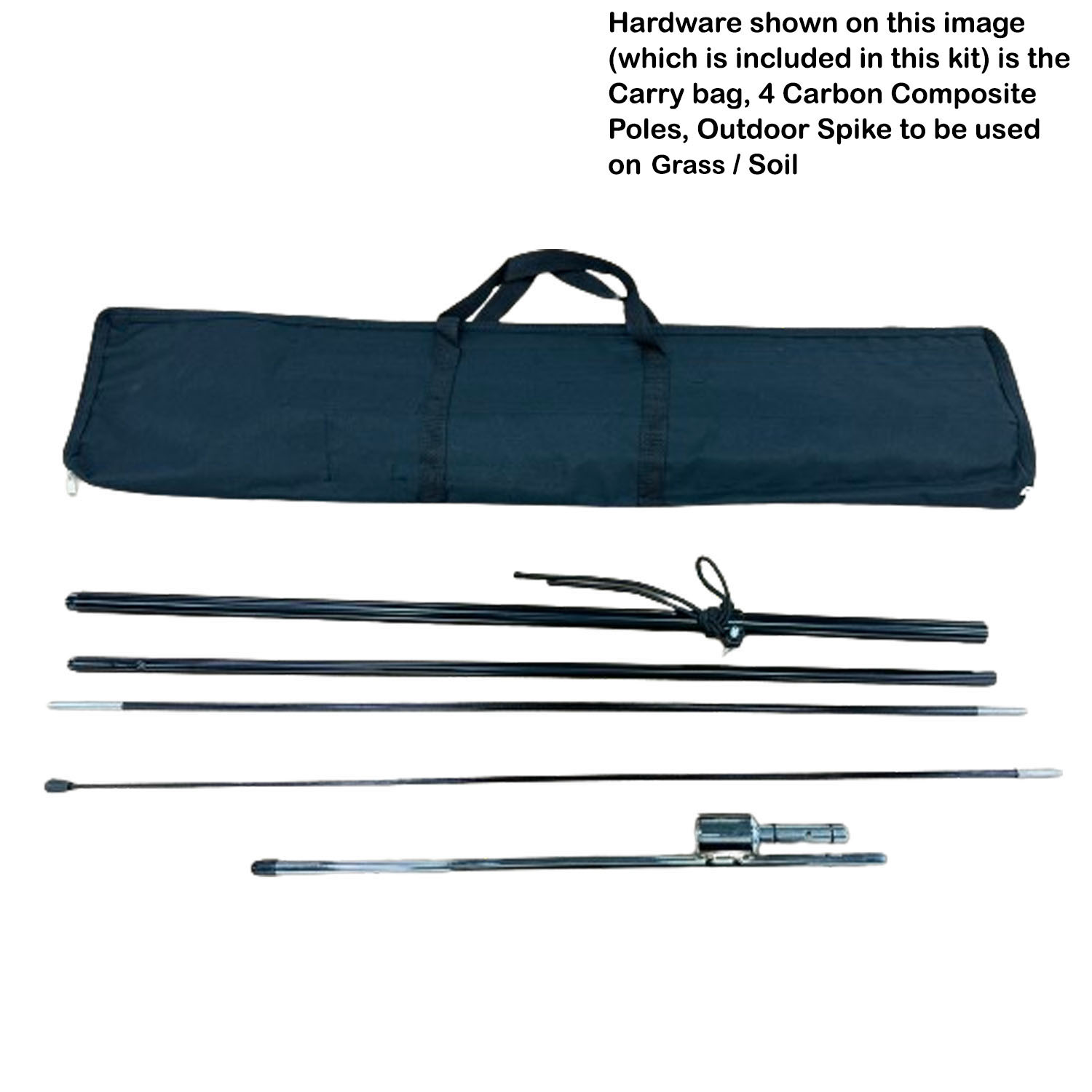 48 Hr Quick Ship - 10' Small Feather Flag Kit, Full Color Graphics Double Sided, Spike and Bag 1