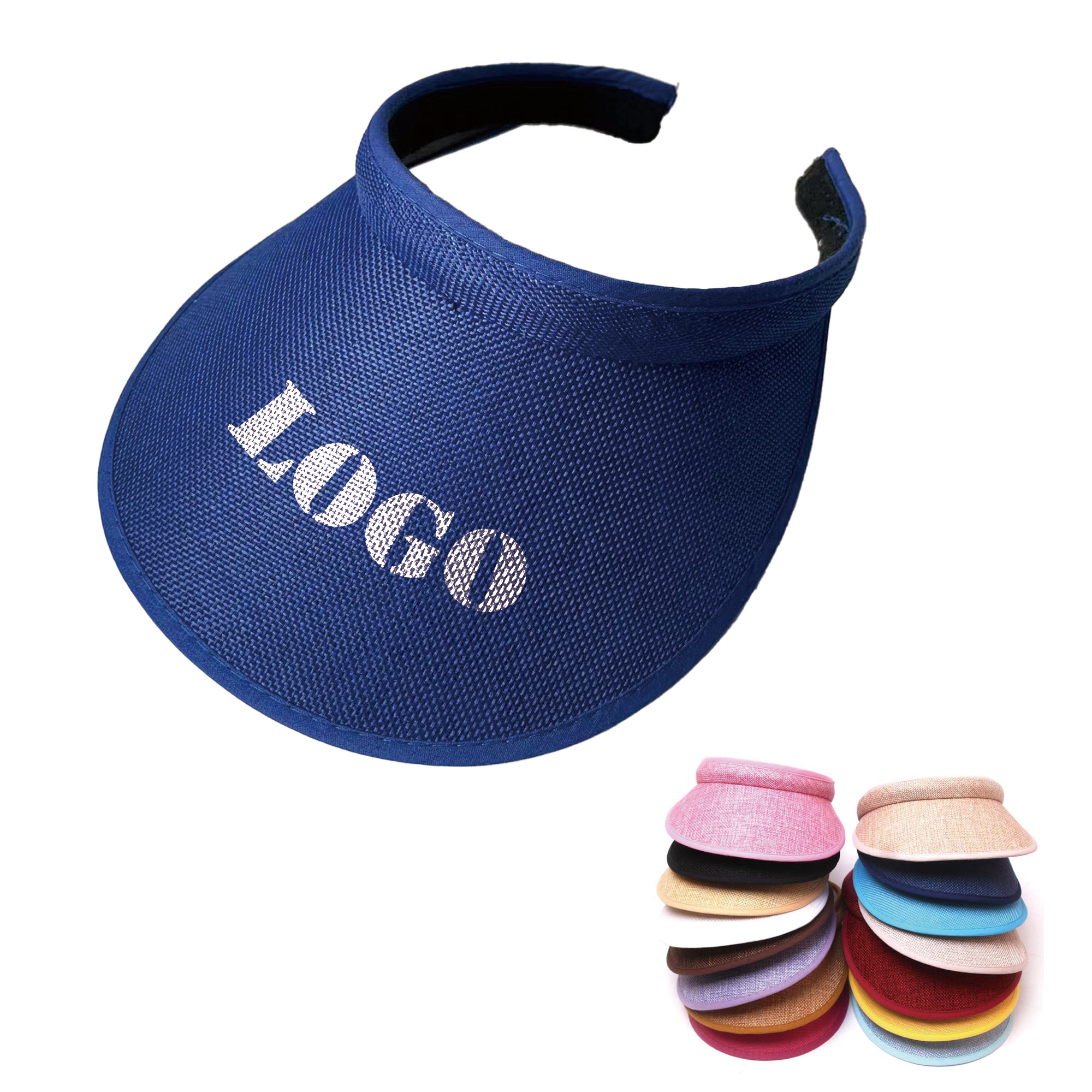 Cotton Open-Top Wide Brim Sun Visor Hat 2
