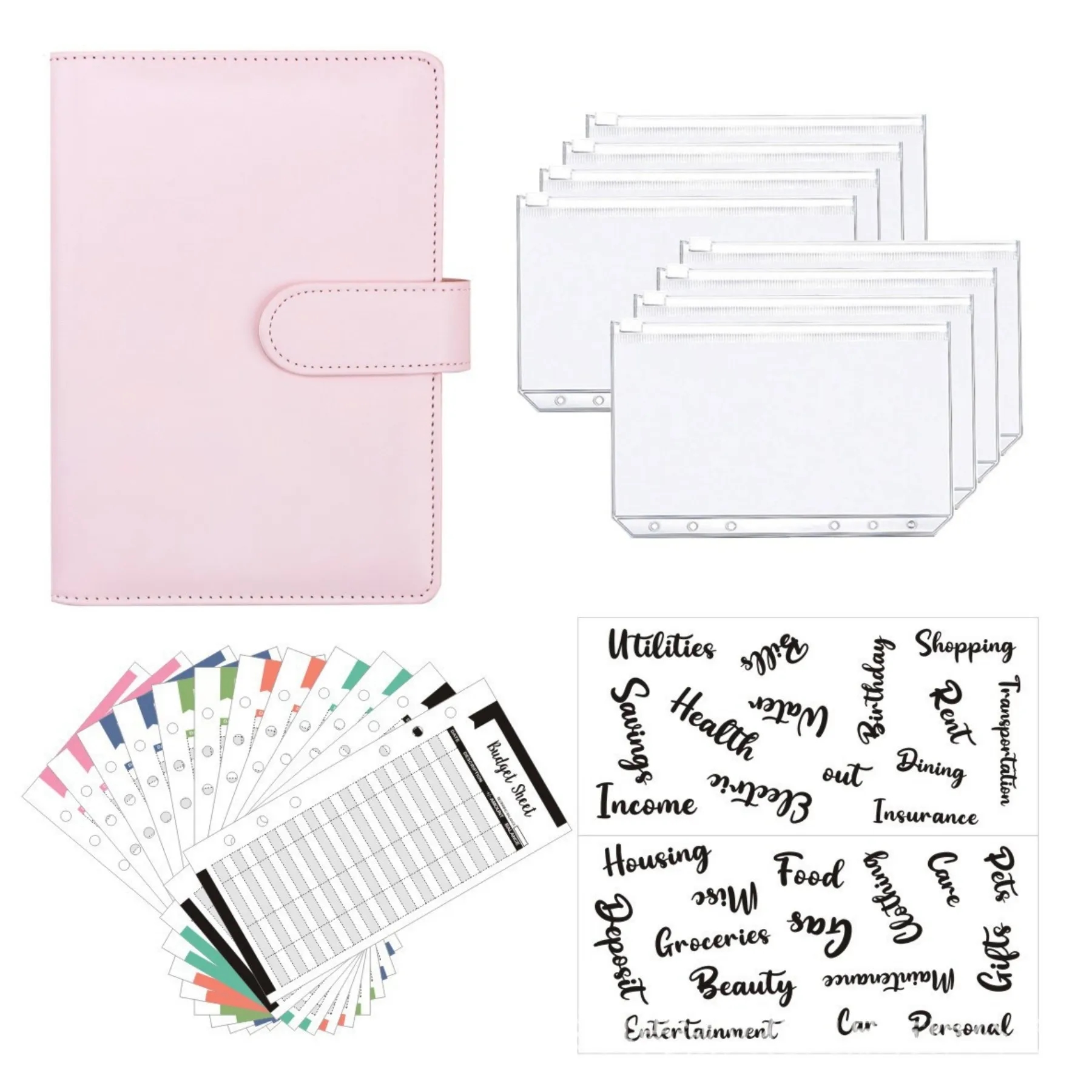 A6 PU Leather Binder Budget Planner 11