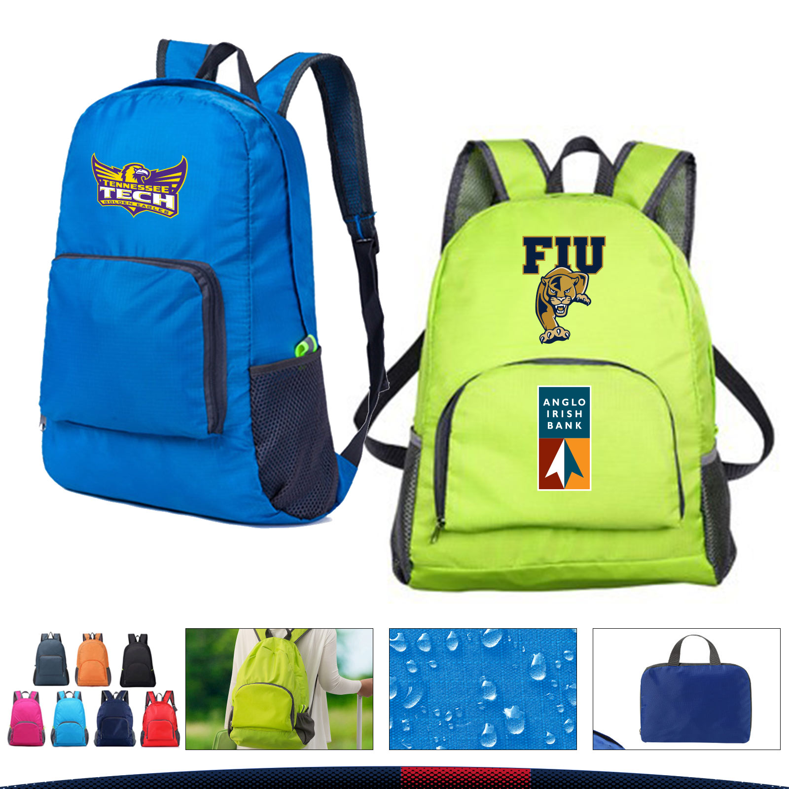 Pedec Folding Backpack, custom backpack with logo imprint 8