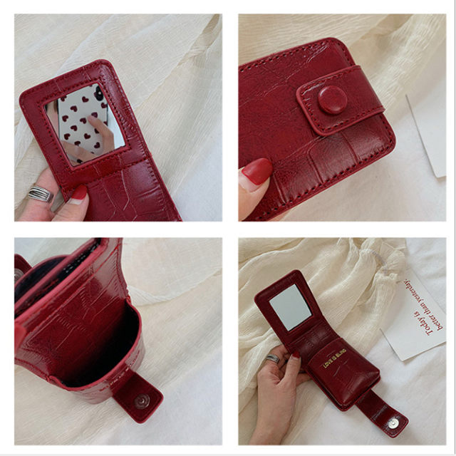 PU Lipstick with Mirror Organizer 2