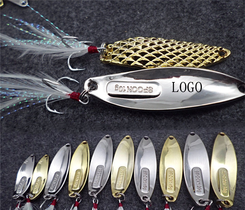 Shiny Metal Textured Fishing Lure with Hook 2