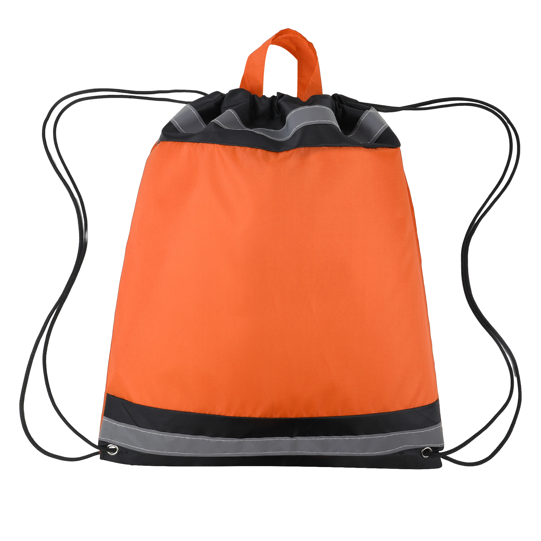 Small Reflective Polyester Drawstring Backpack 9