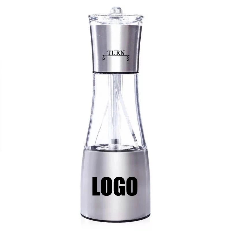 Custom Stainless Steel Manual Dual Salt & Pepper Grinder 4