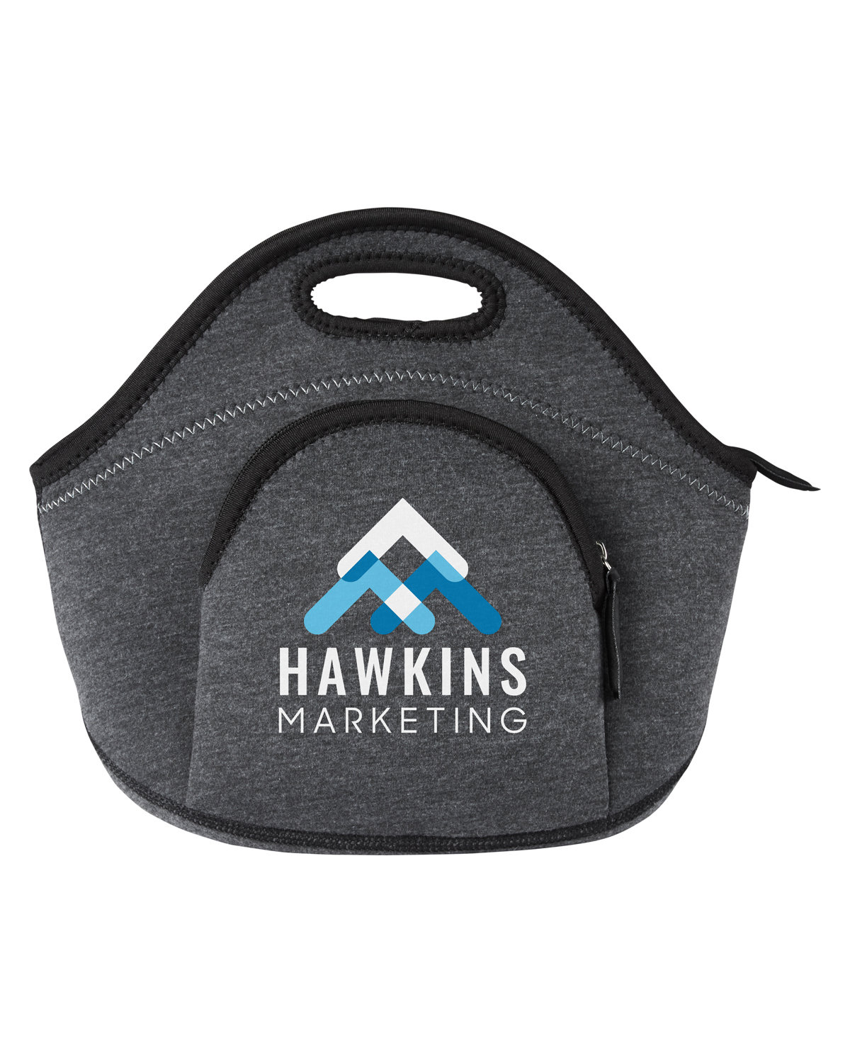 Heathered Neoprene Lunch Cooler Tote Bag. 3