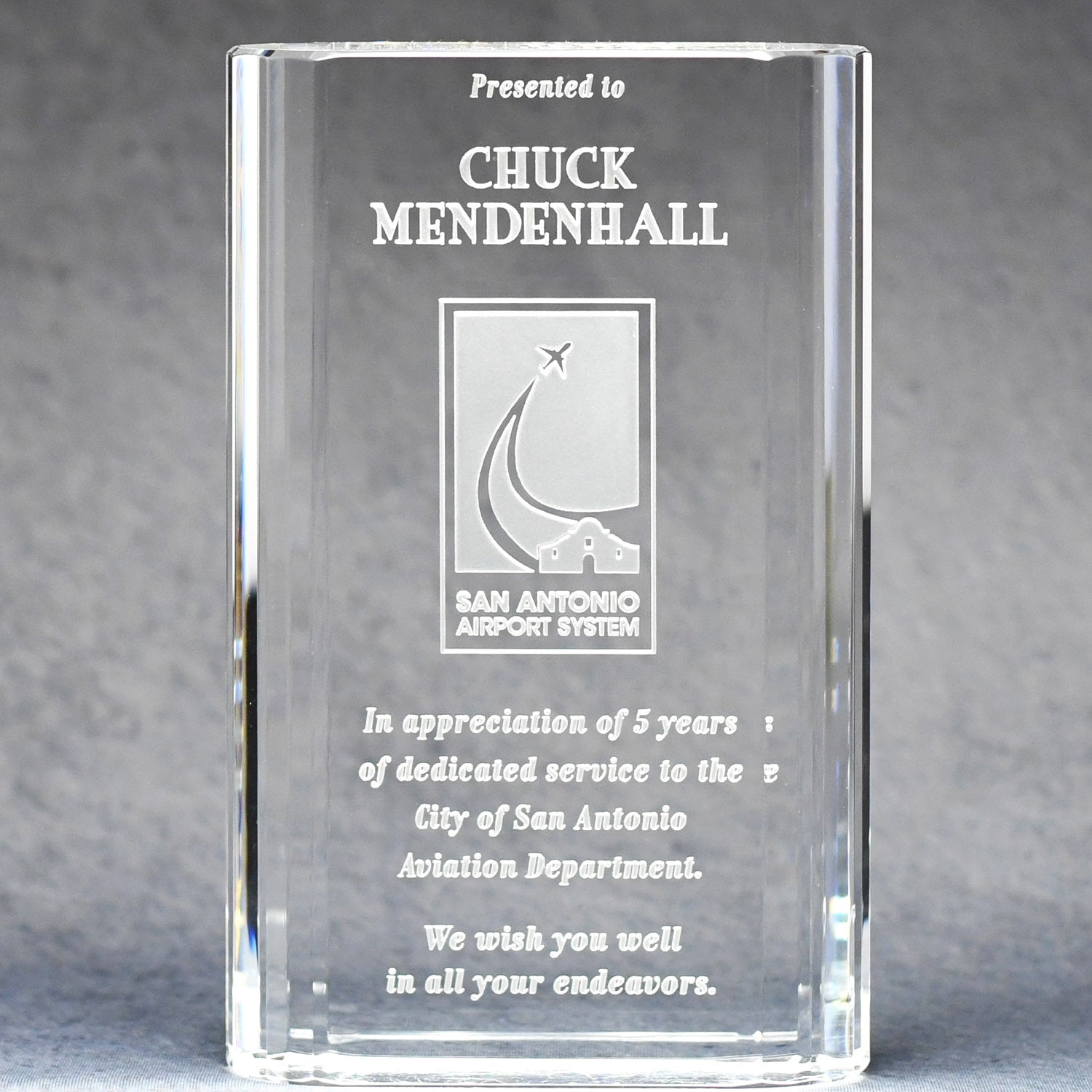 Optic Crystal Merit Award 4