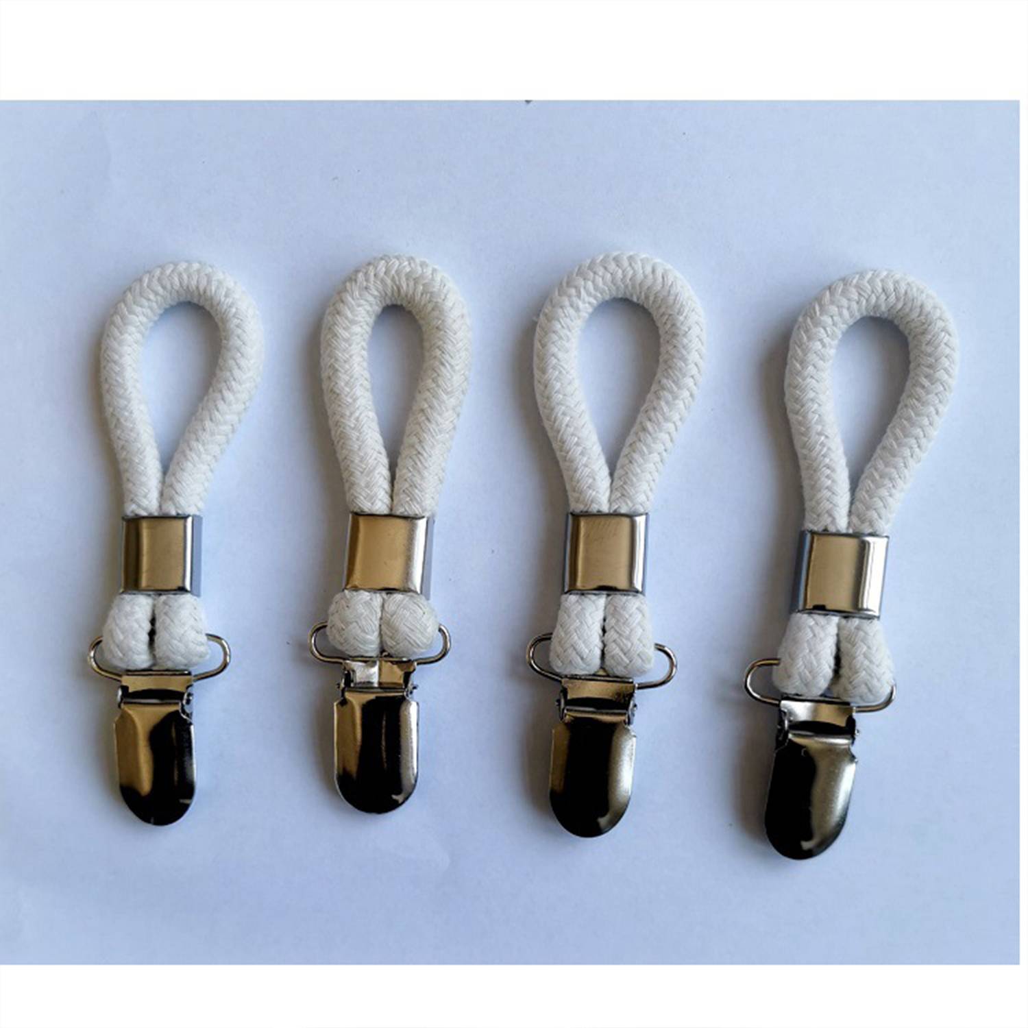 Bathroom Metal Cotton Rope Bath Towel Clip Keychain 5