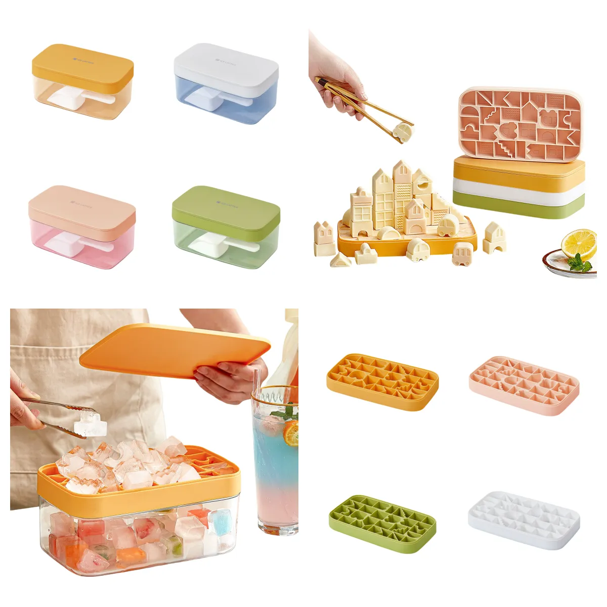 4Pack  Ice Molds/Cube Trays 3