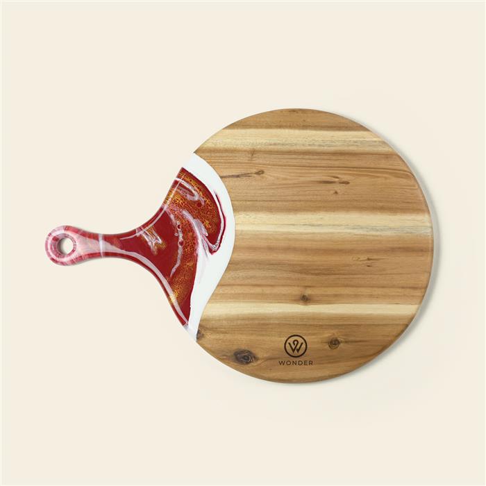 XL Round Acacia Board With Handle 8