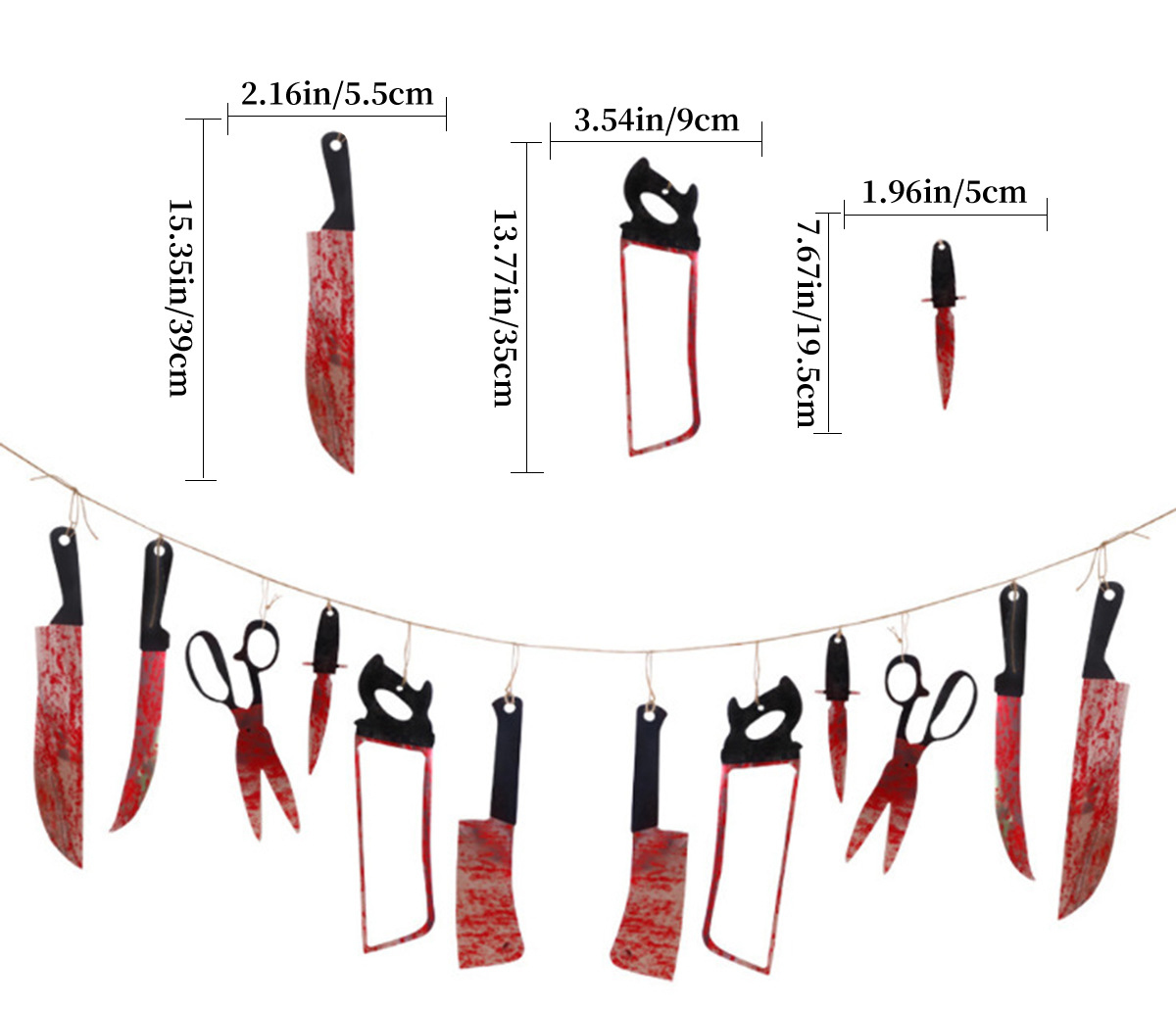 Halloween Decor Decorations Indoor Bloody Garland Banner 3