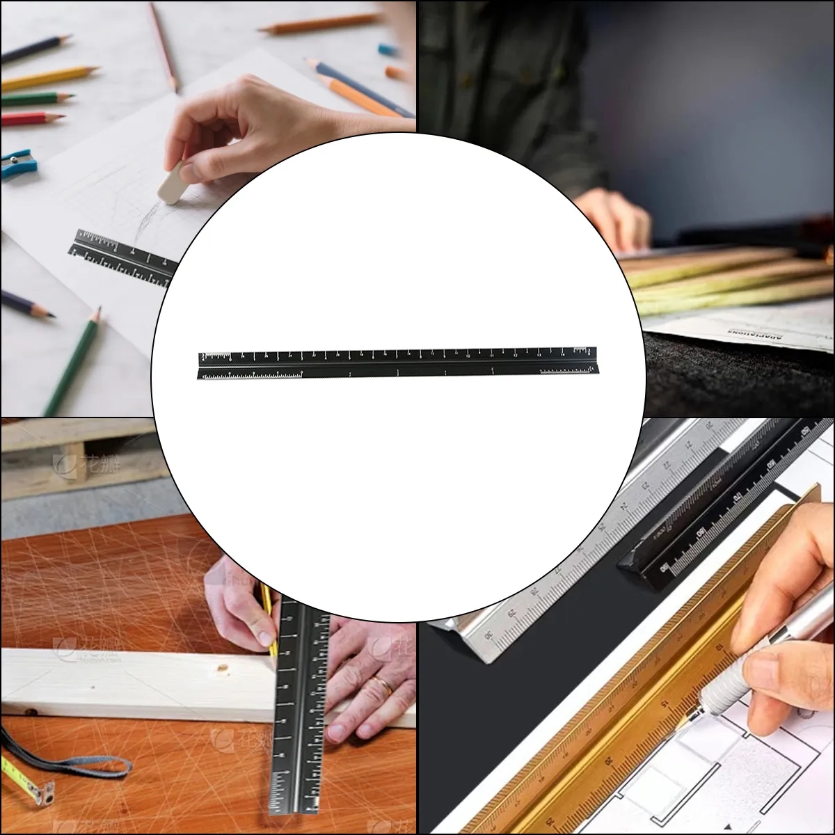 Aluminum Triangular Architectural Scale Ruler 5