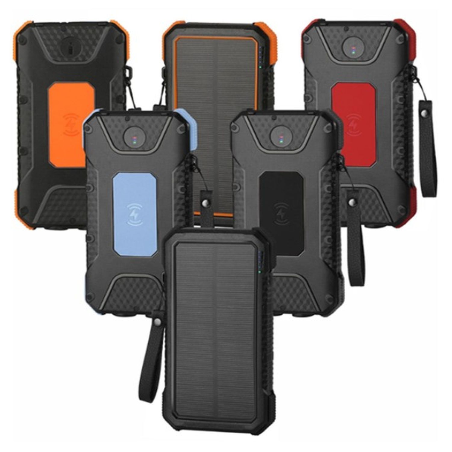 20,000 mAh Wireless Charging Solar Dual Port Water Resistant Power Bank