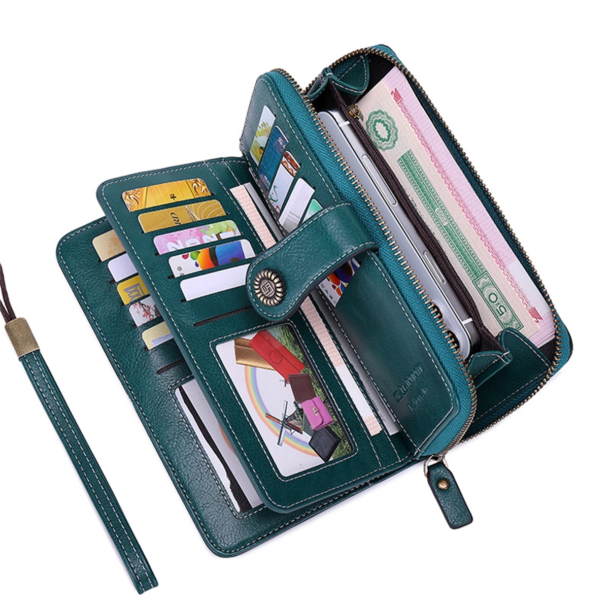 Women'S Wallet Leather Trifold Card Holder 1