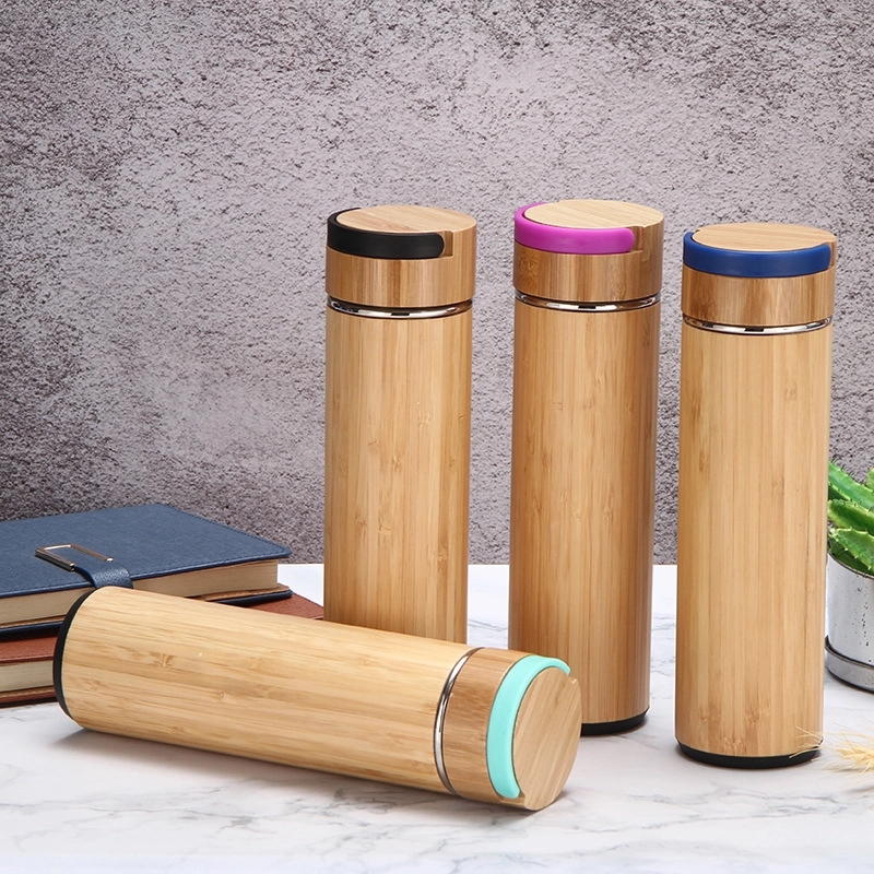 19 oz Custom Bamboo Tea Tumbler with Infuser & Strainer 9