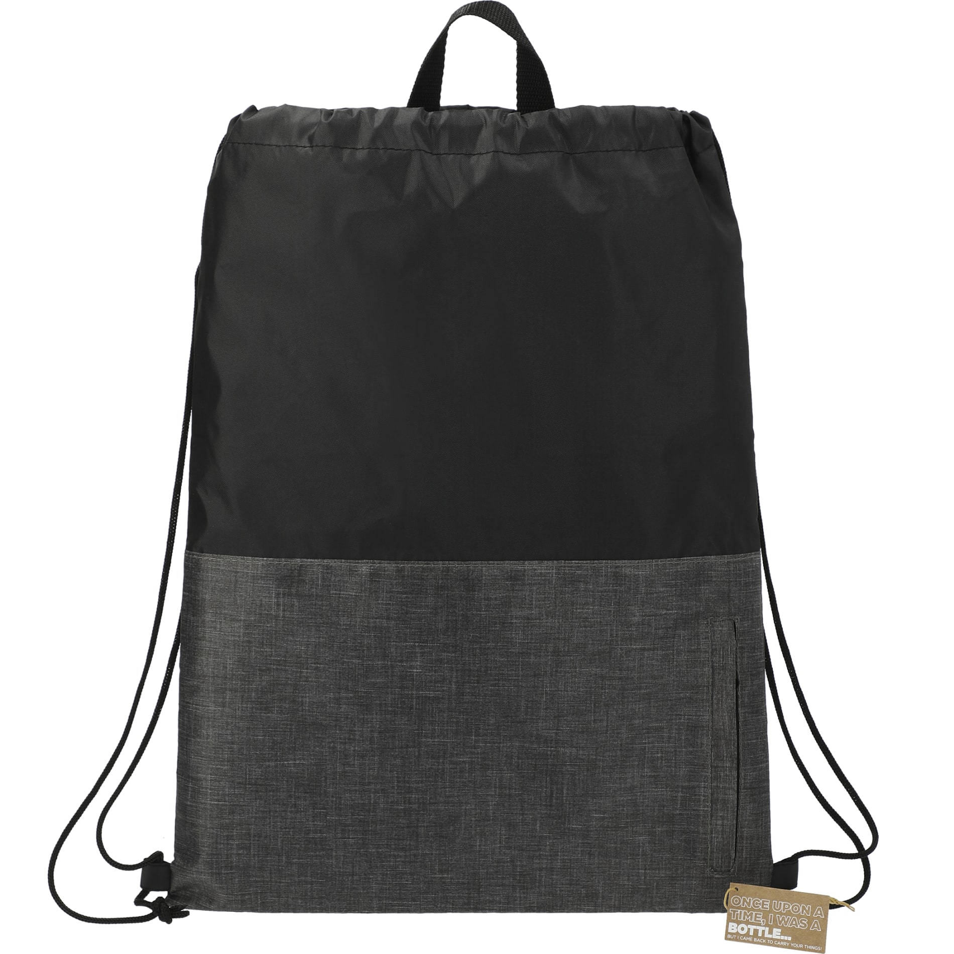 Ash Zippered Recycled Drawstring Bag 23