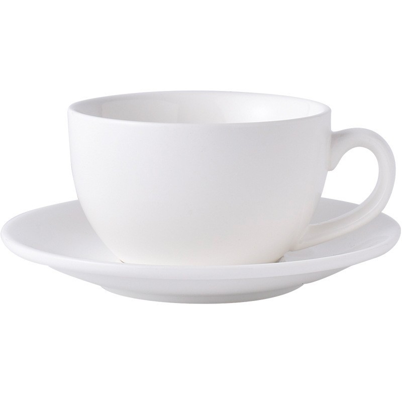 6 Oz Simply White Rim Round Cup And Saucer Set 2