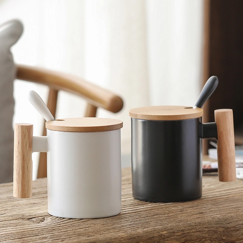 Custom 12 OZ Wooden Handle Coffee Mug 7