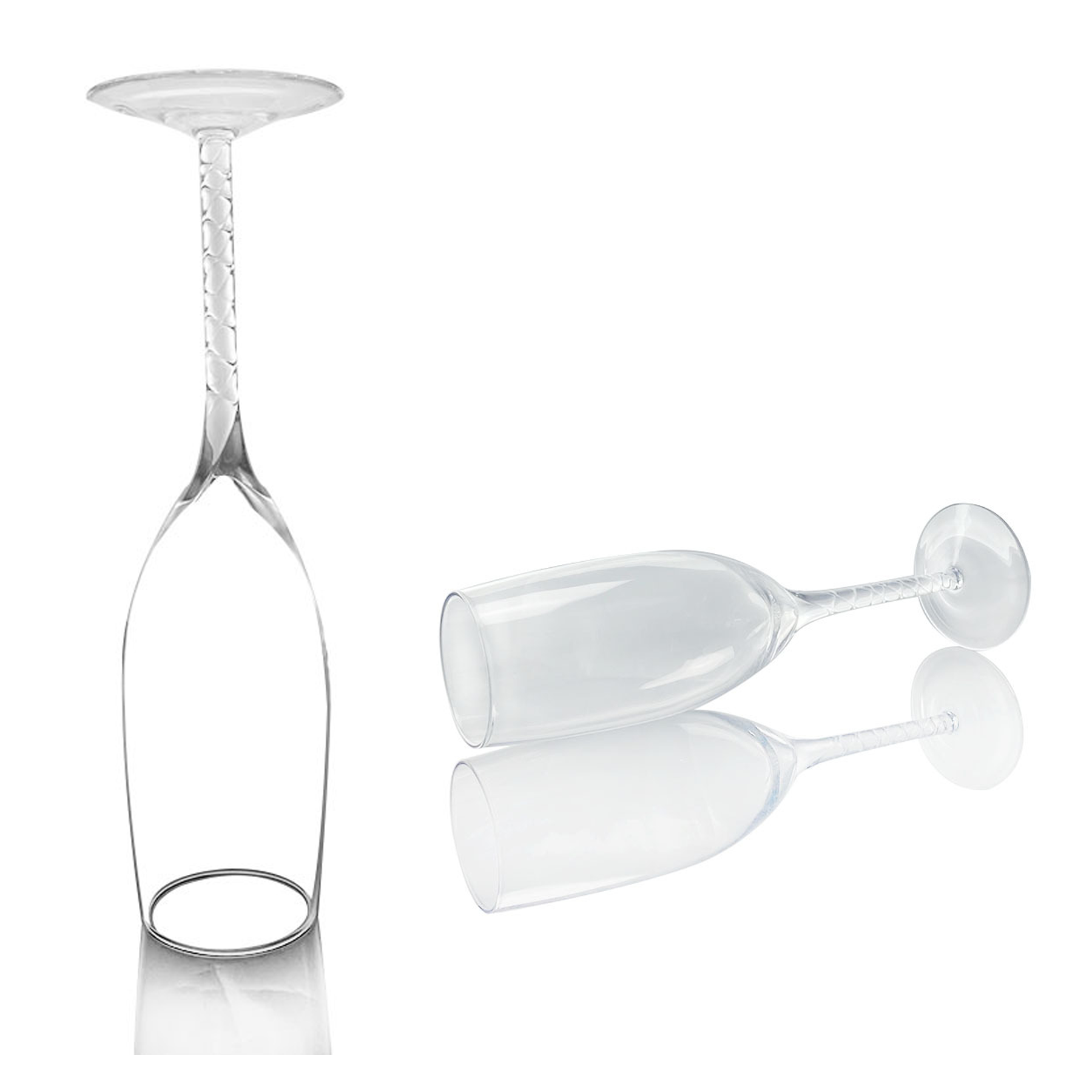 10oz Twisted Stem Wine Glass MOQ 100PCS 2