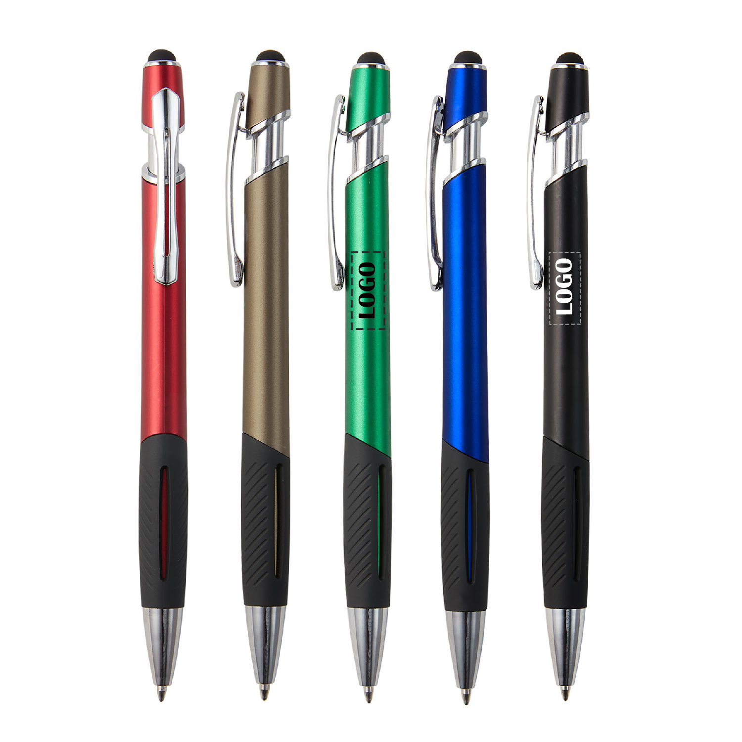 Plunger Action Stylus Ballpoint Pen 2