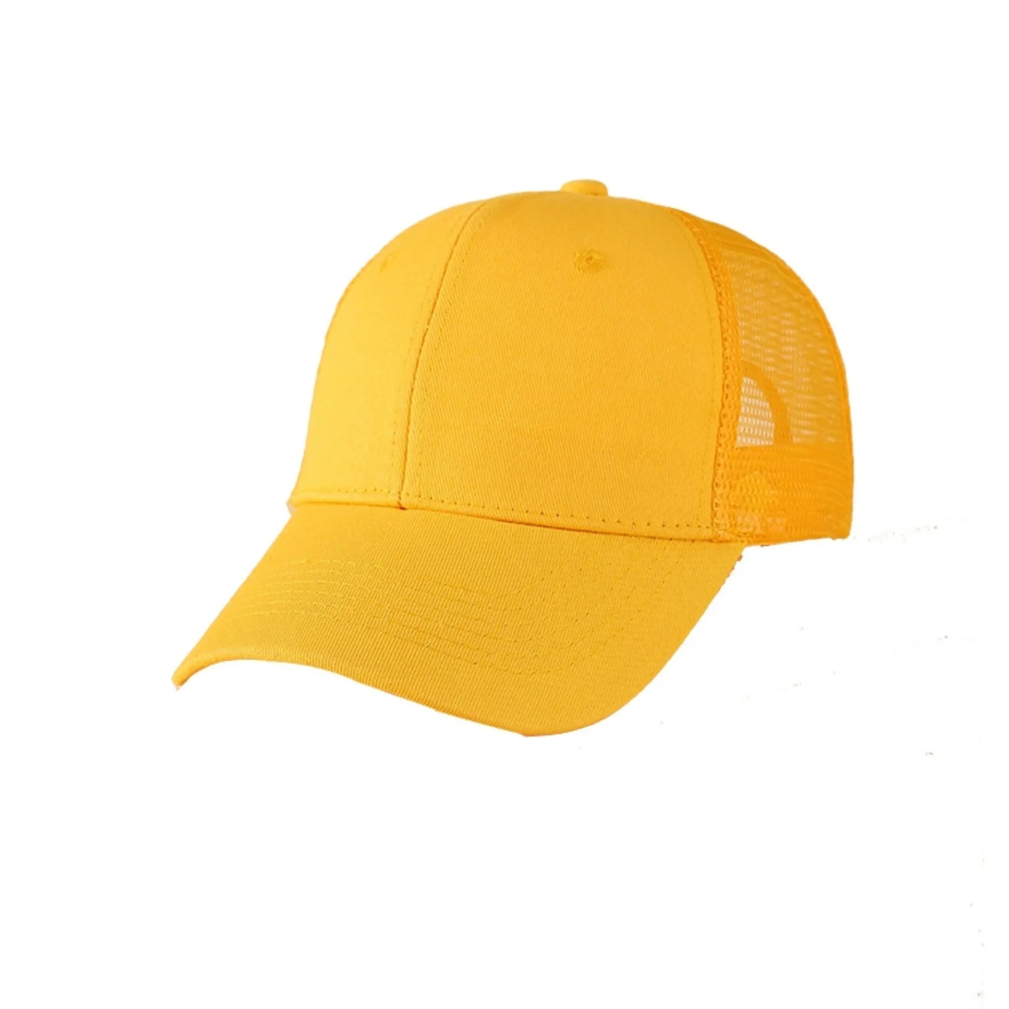 Cotton 6 panel structure semi-net truck cap 3