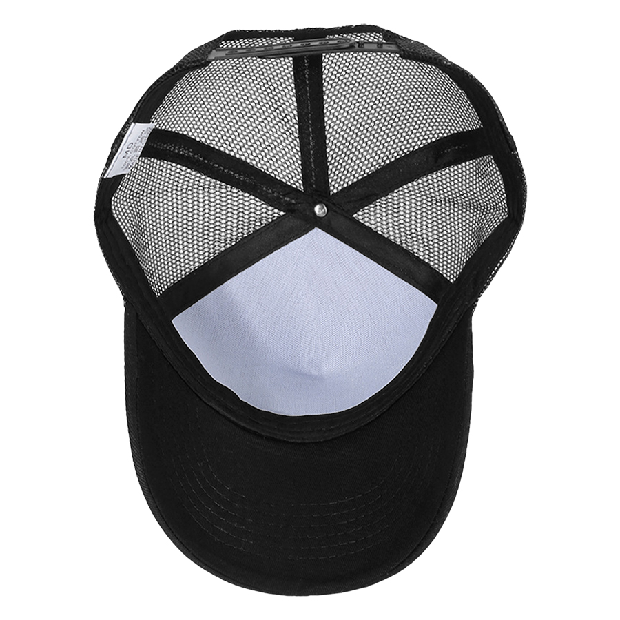 Stock Solid Color Cotton 5-Panel Trucker Cap 11