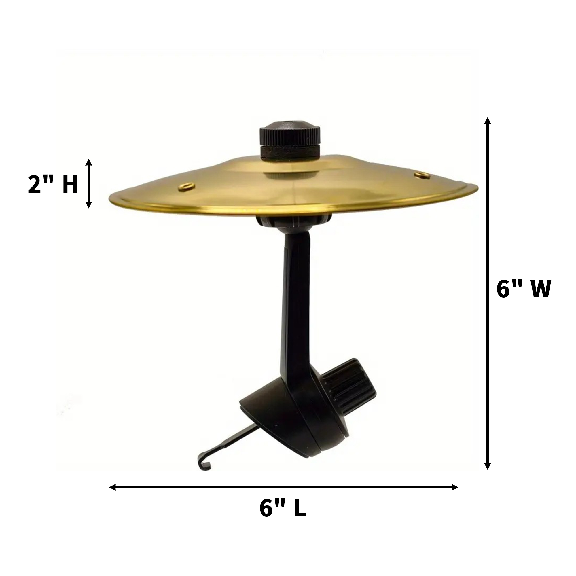 Alloy Cymbal Vent Clip For Vehicle Interior 6" Length X 6" Width X 2" Height 2