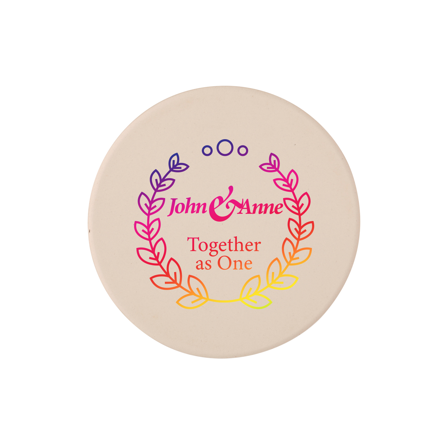 Round Ceramic Coaster (Full Color Imprint) 2