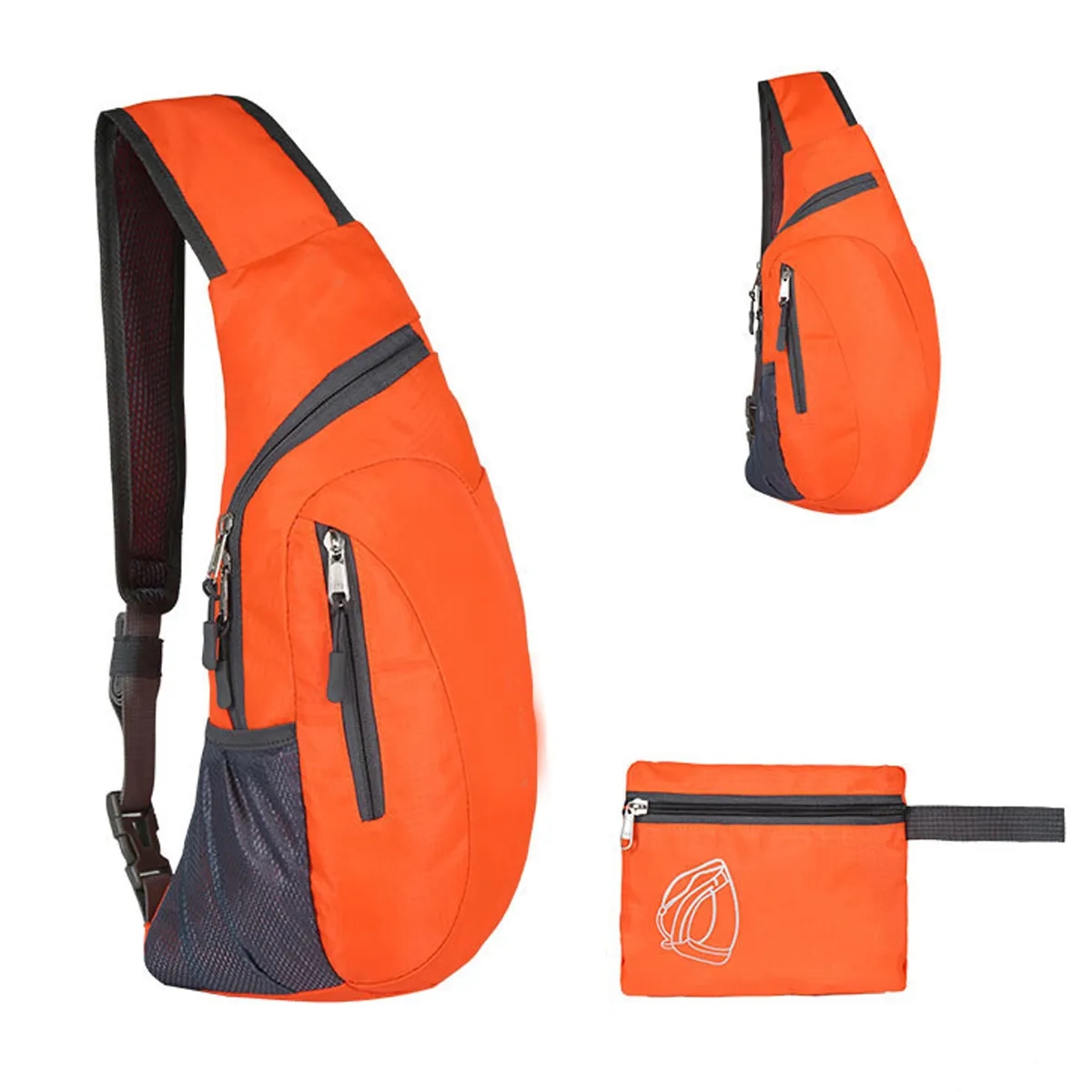 Foldable Sling Bags Shoulder Chest Backpack 3