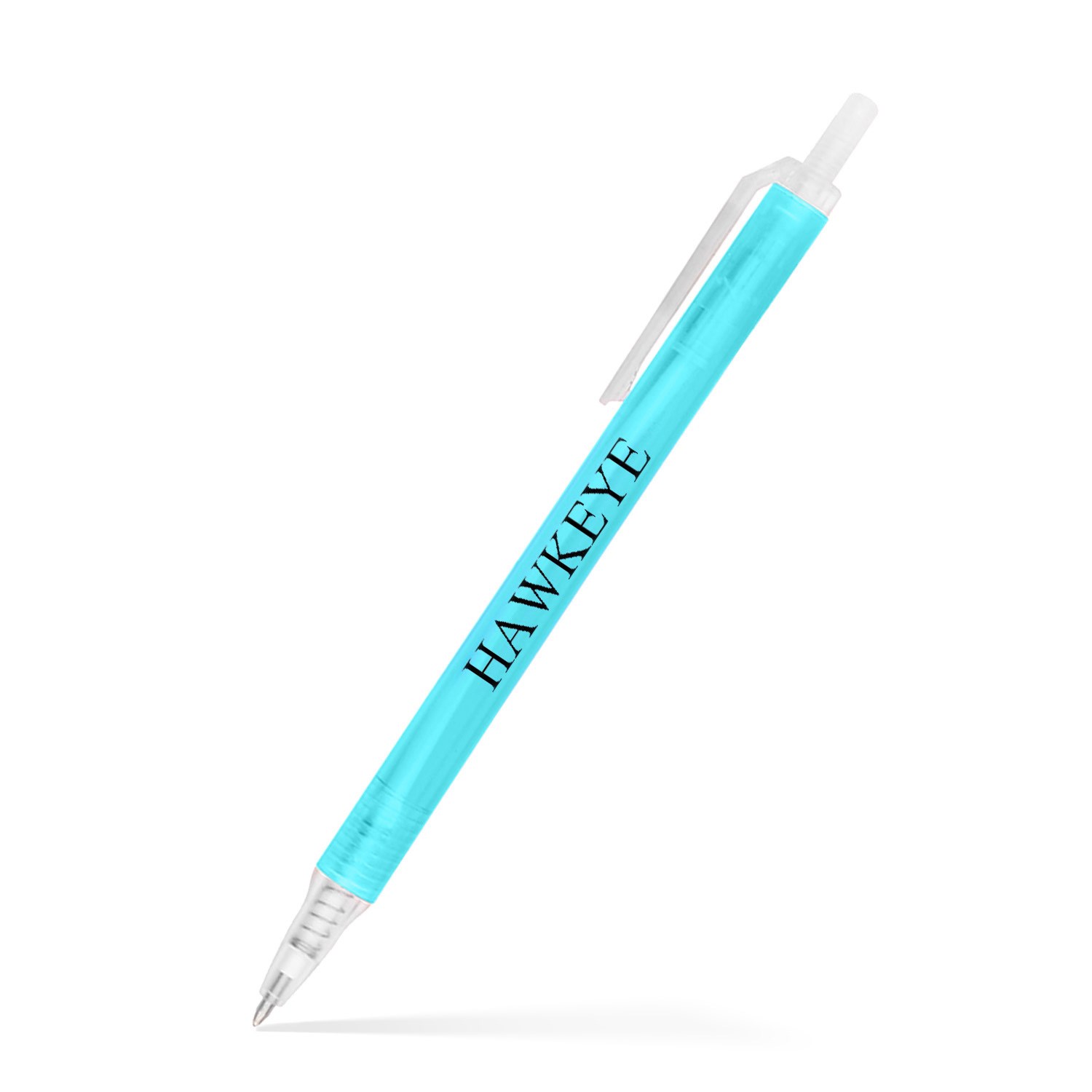 Amber Frosted Translucent Stick Click Pen 3