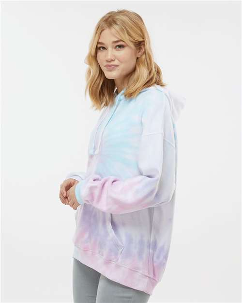 Unisex Tie-Dyed Cloud Inside-Out Fleece Hooded Sweatshirt - 8600 32