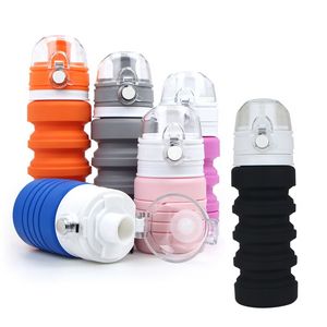 Silicone Water Bottle One Button Cap 2