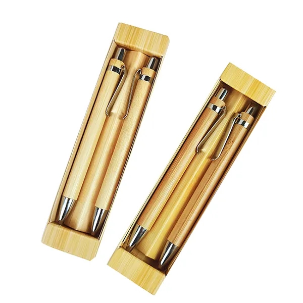 Promotional Bamboo Pen gifts set 3