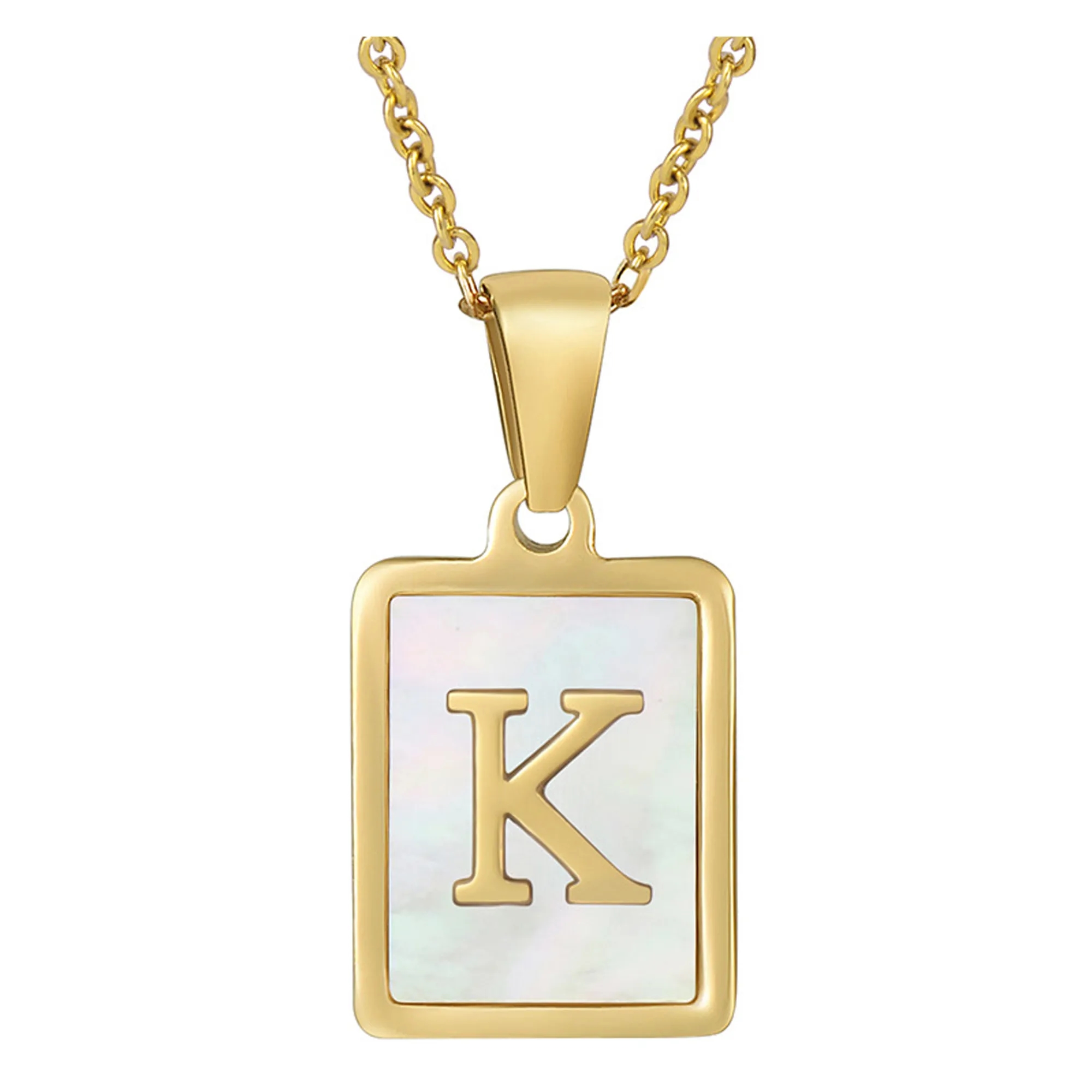 Stainless Steel Alphabet Necklace 3