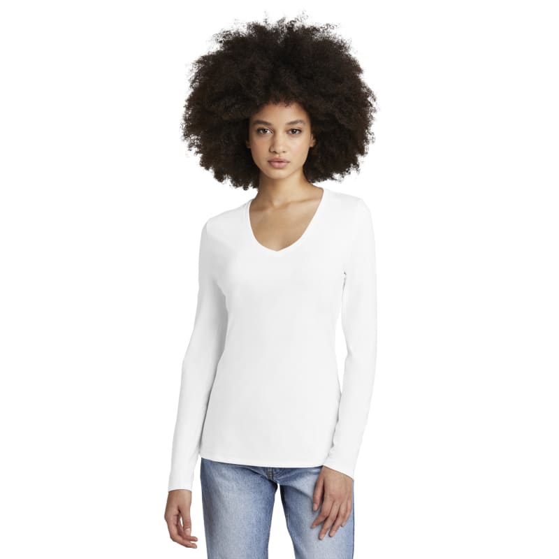 District Women's Perfect Tri Long Sleeve V-Neck Tee 34