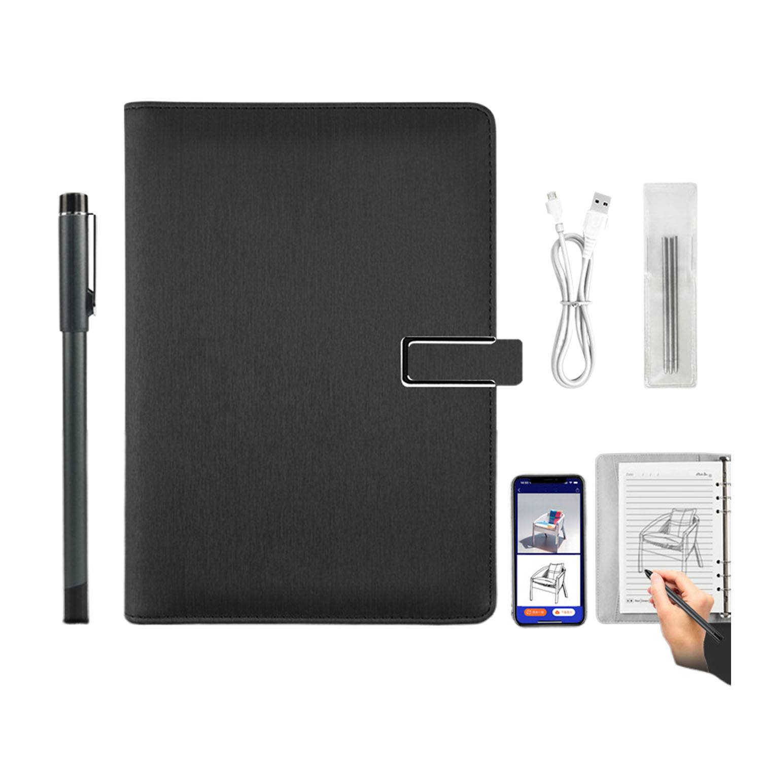 A5 Digital Smart PU Leather Notebook Pen Set 5