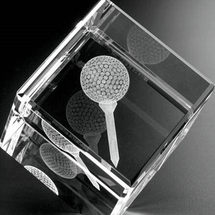 Optical Crystal Bevel Edged Cube 7