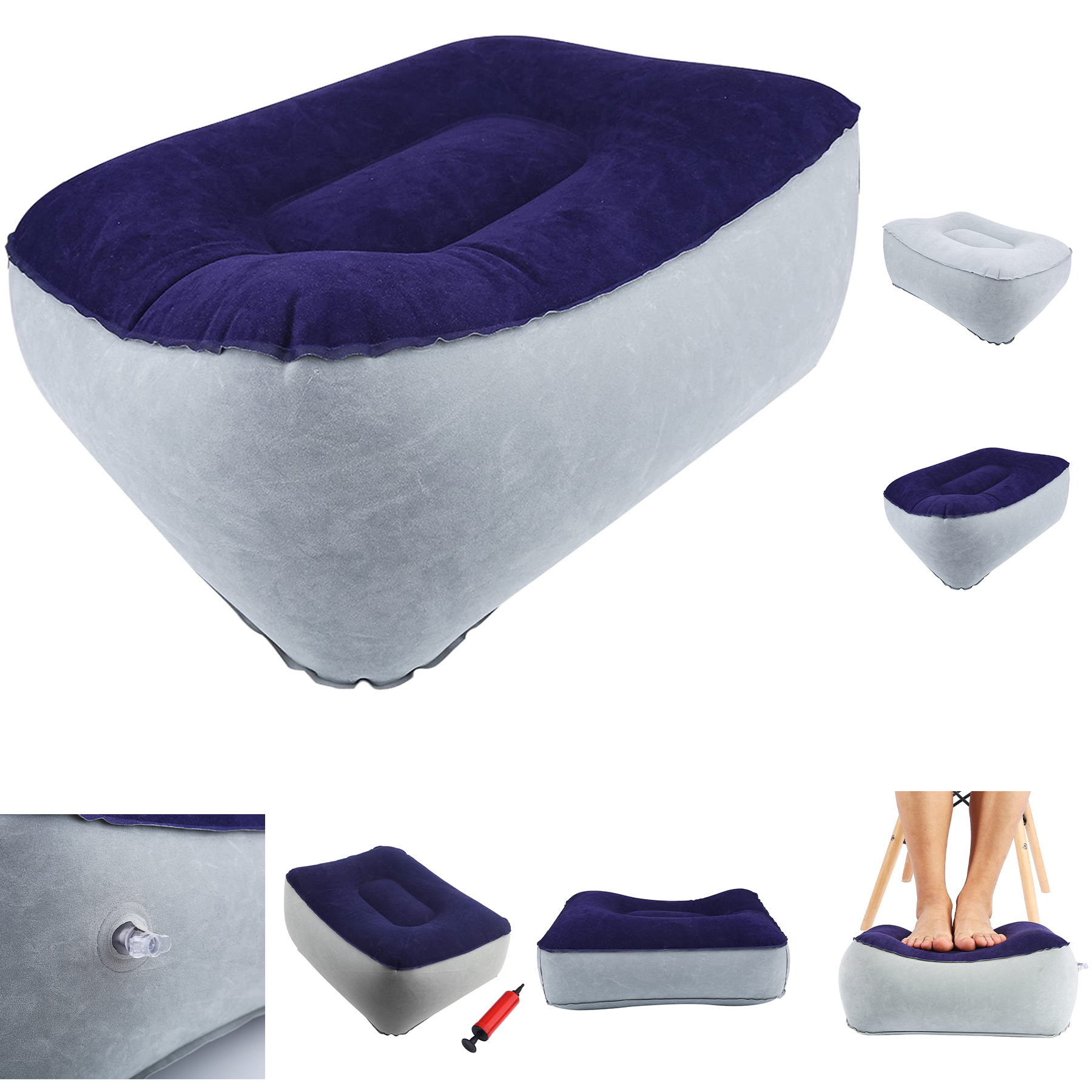 Inflatable Travel Foot Rest Pillow 2