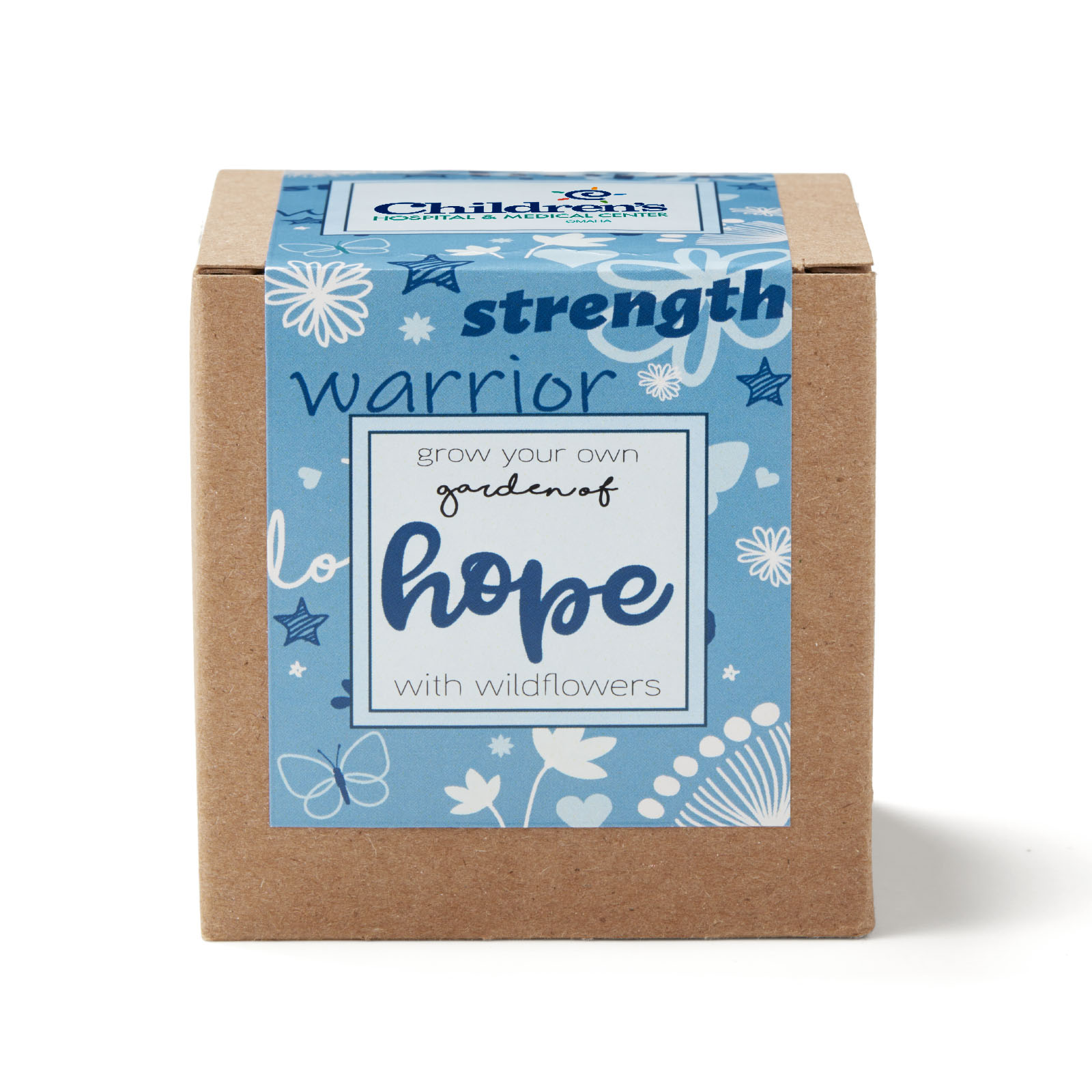 Blue Garden of Hope Planter in Kraft Gift Box 3