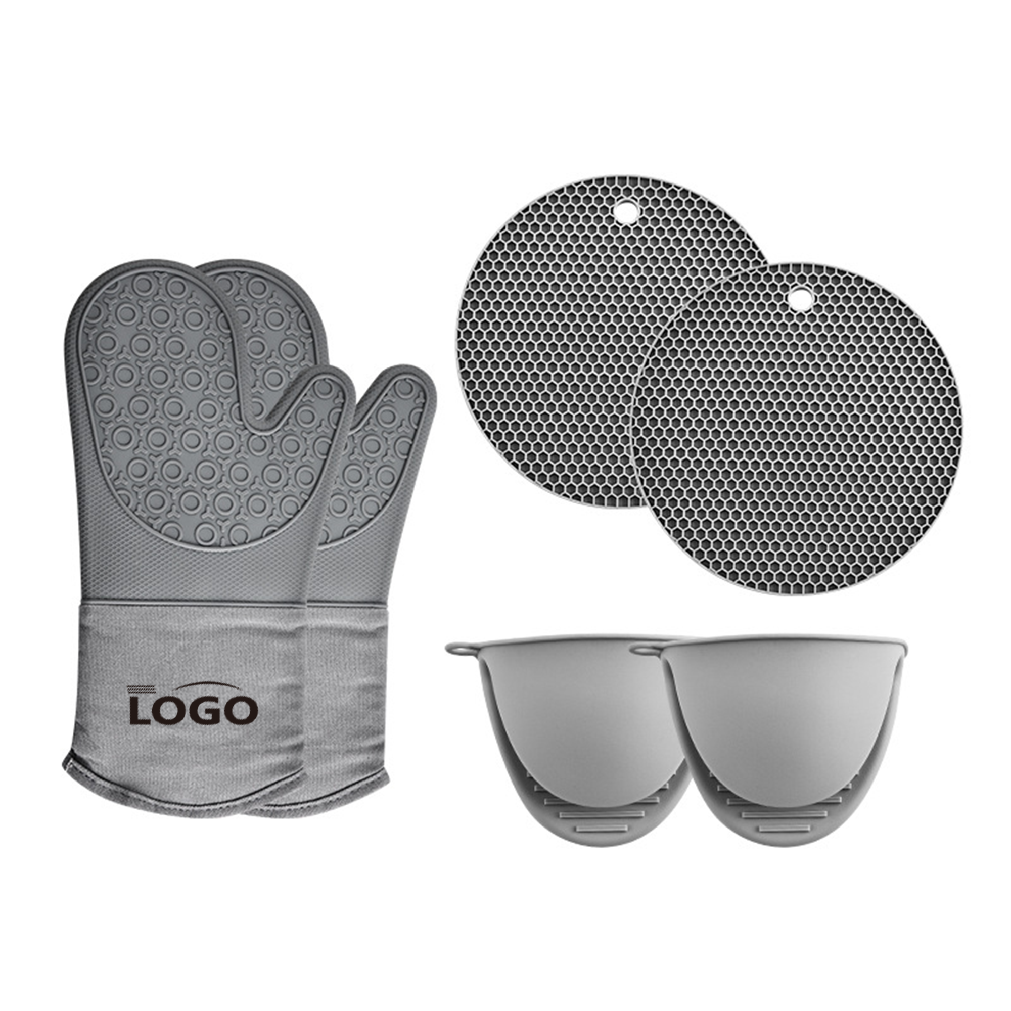 Heat-Resistant Silicone Gloves - Cooking Set 2