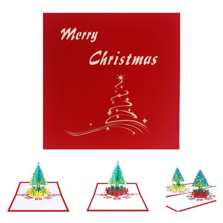3D Christmas Tree Greeting Cards 1