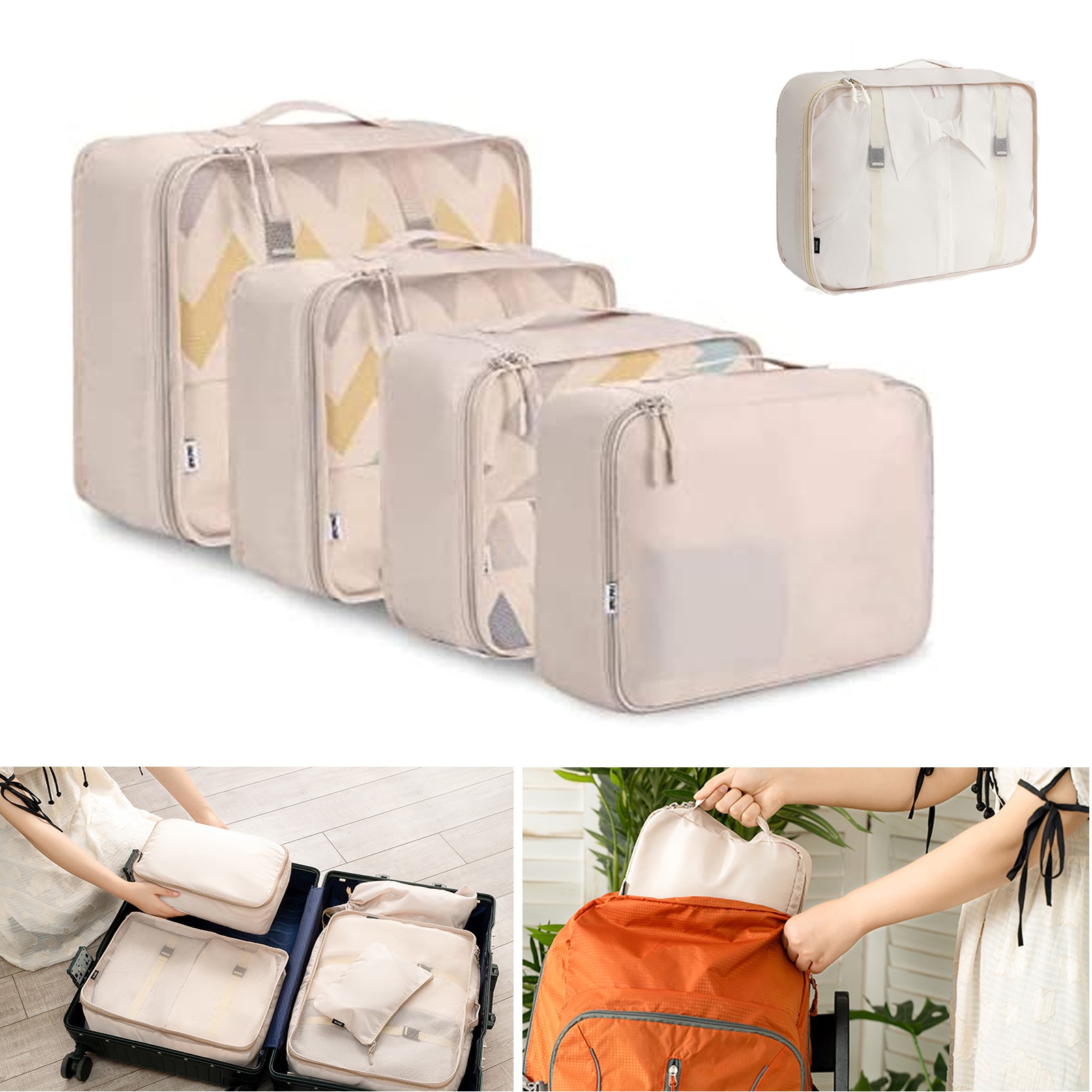 8 Set Packing Cubes Luggage Packing Organizers 3