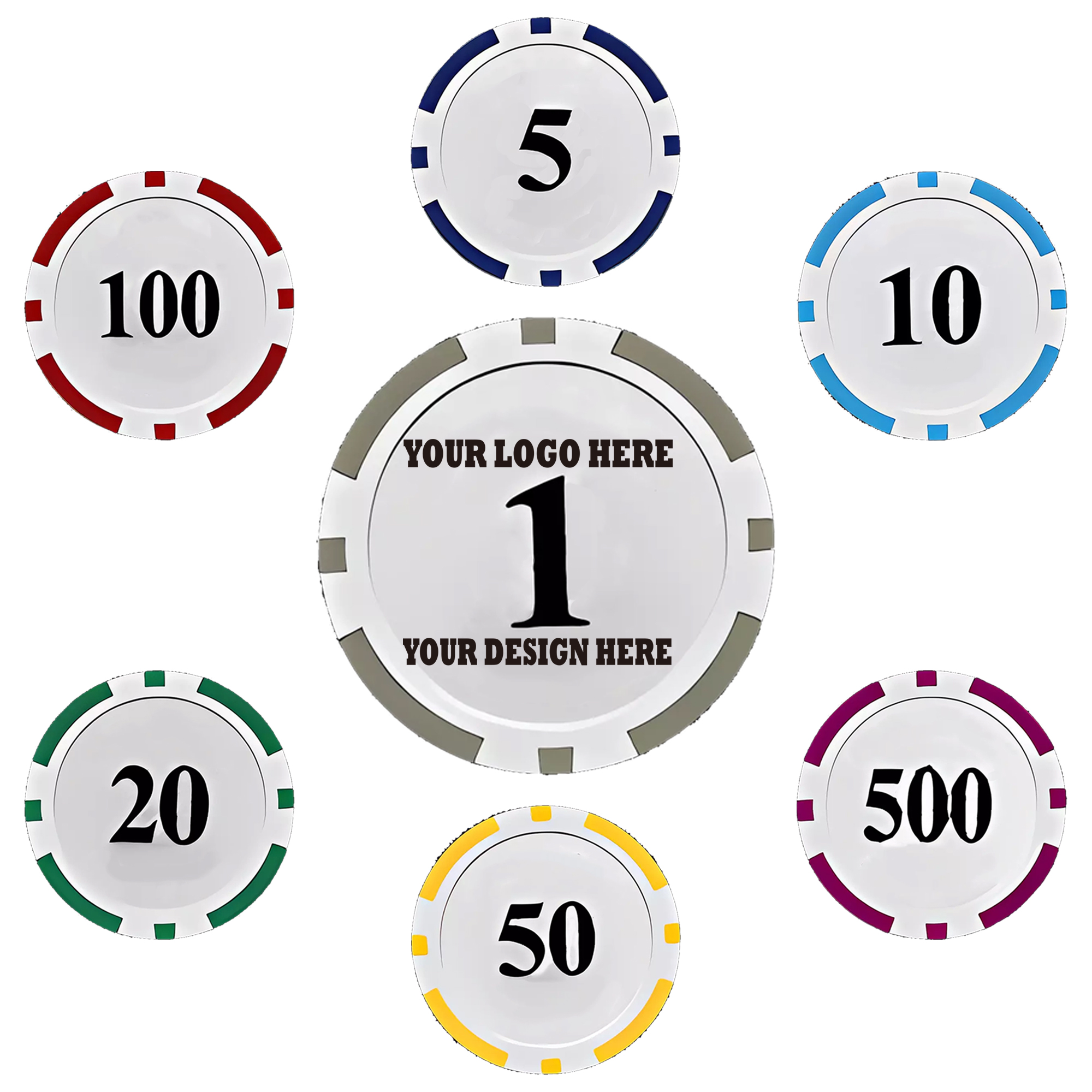 Dice Eco-Friendly Striped Poker Chips Casino Gameplay 1