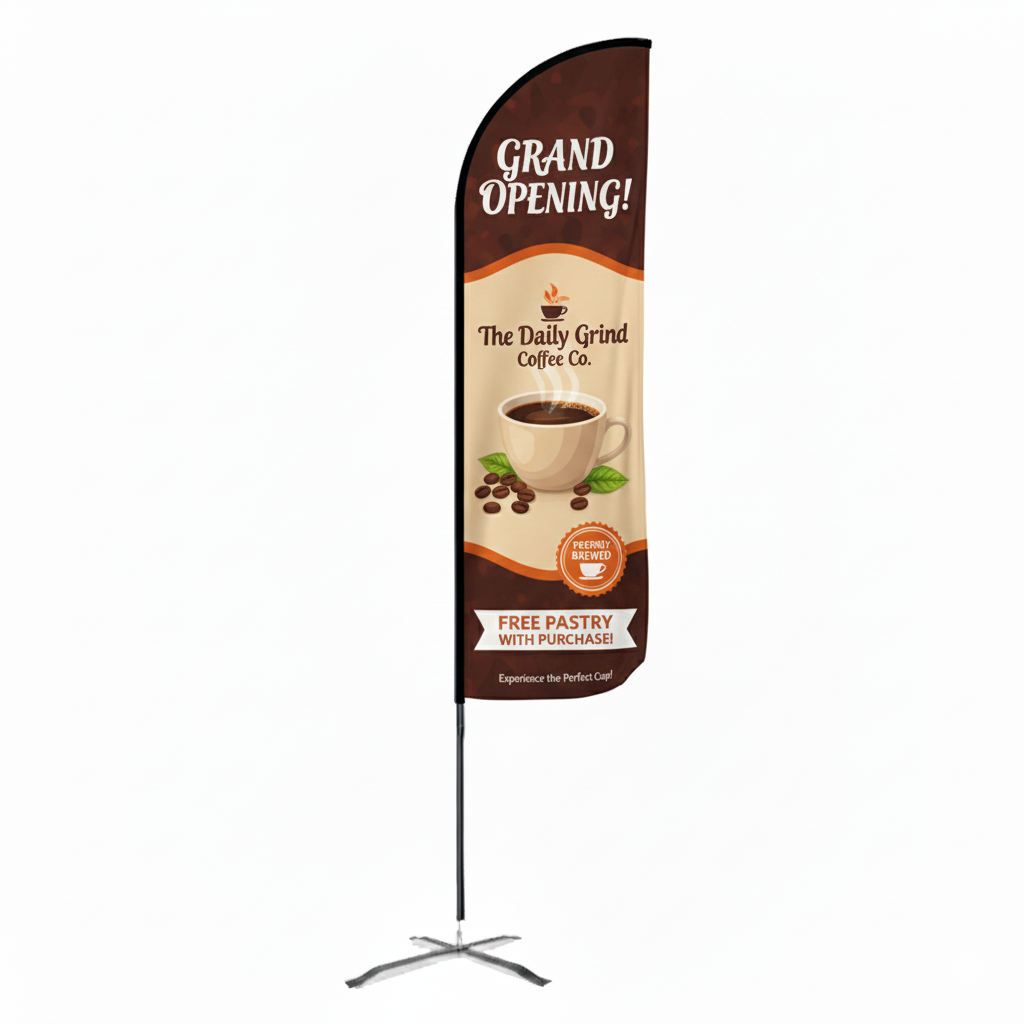 Flex Banner™ LX Feather Flag With Pole, Double-Sided 14' Outdoor Banner 5