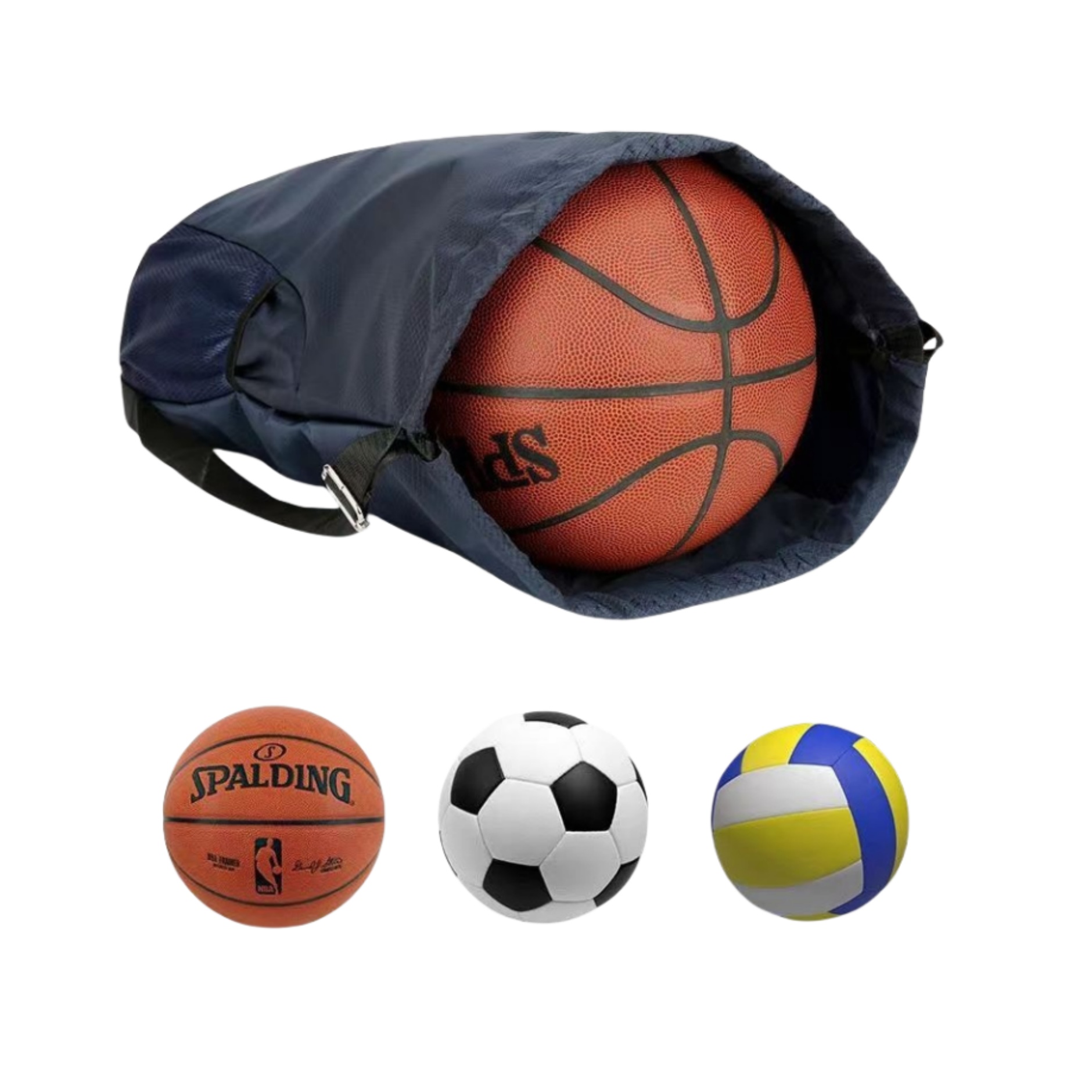 Sports Drawstring Backpack with Side Mesh Pockets and Shoes Compartment 6
