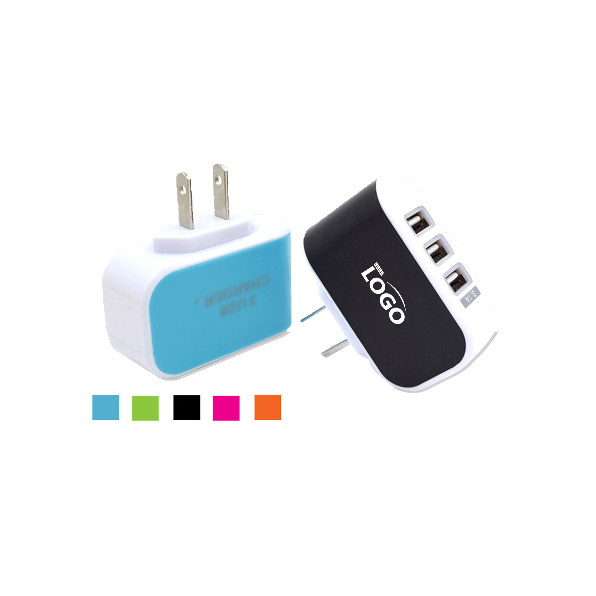 Customizable 3 USB Led Luminous Charger 4