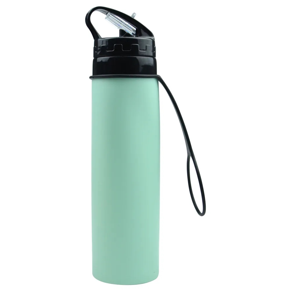 21oz. Collapsible Silicone Sports Water Bottles 7