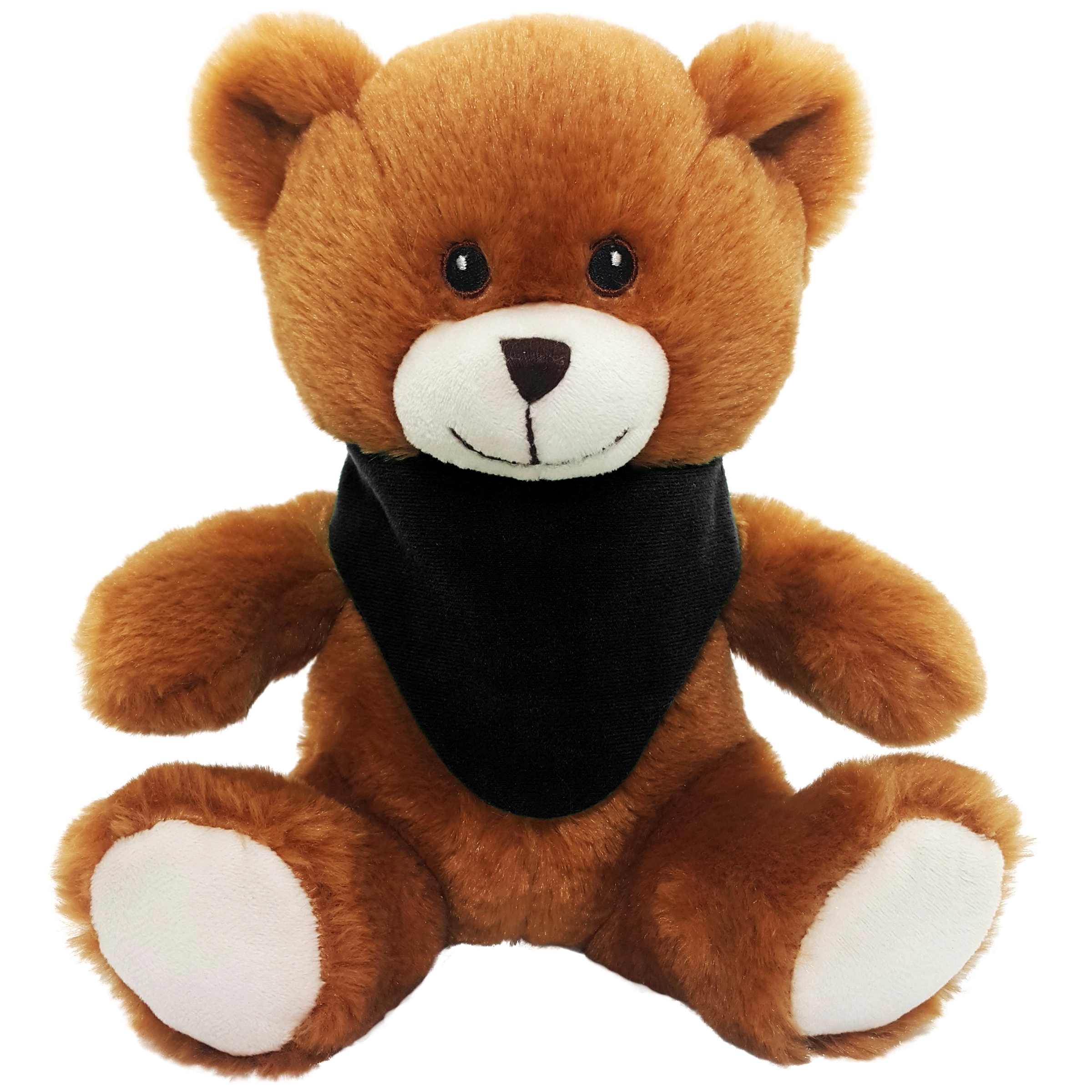 8" Embroidered Eyes Honey Brown Bear 6