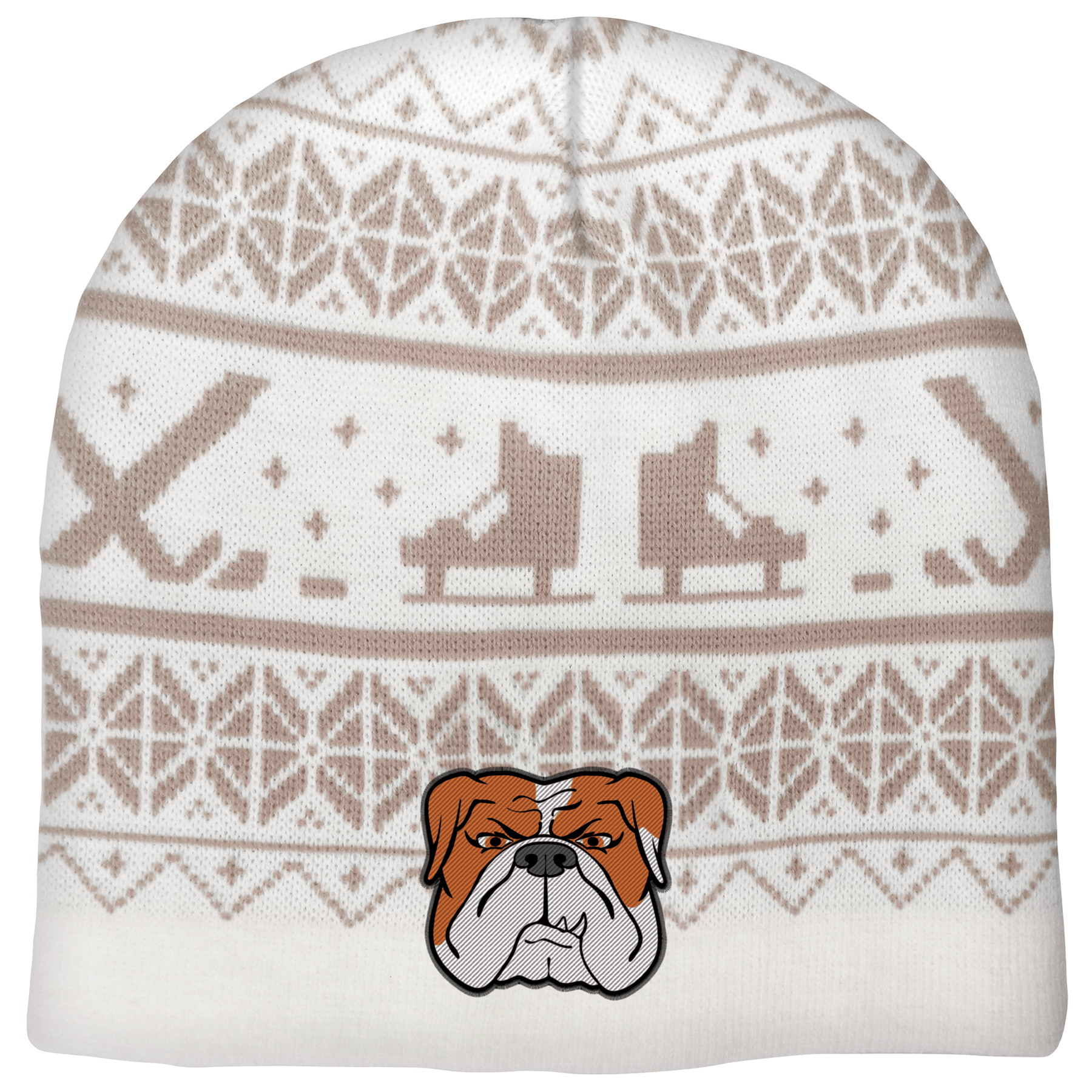 Knit Beanie with No Pom and No Cuff (Woven Logo) 15